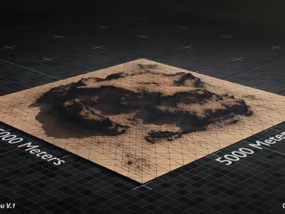 Desert Plateau Large Version 1 3D model