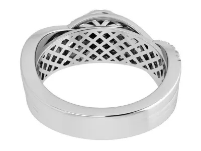 Round Halo Twisted Ring 3522 3D print model