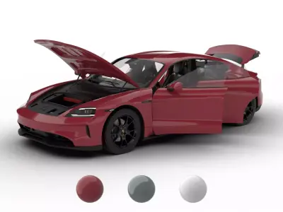 Porsche Taycan GTS 2025 HQ 3d model 3D model