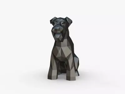 Schnauzer dog figure 3D print model