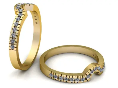 Stylish Solitaire Diamond Ring 3d Printable Model 3D print model