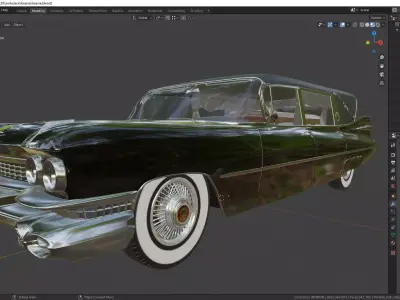 Cadillac Hearse Space Wagon 1959 3D model