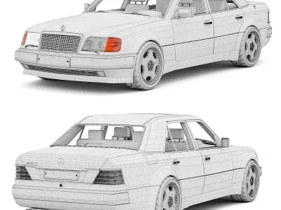 Mercedes-Benz W124 E500 3D model