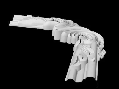 Central decor ornament for furniture 3D model 634