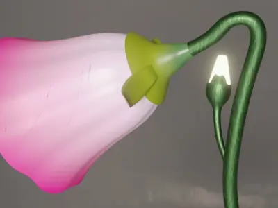 Flower Desk Lamp 3D model