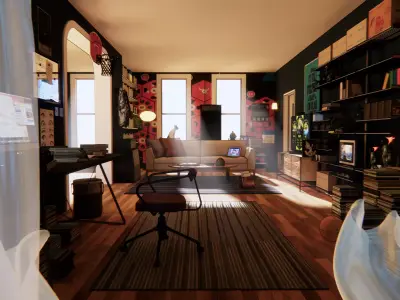 Living room 3D model 3