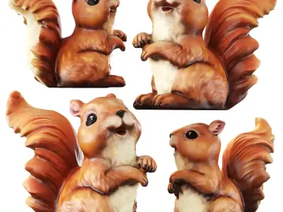 Squirrel figurine 3D model