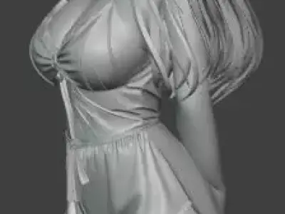 Elegant Fantasy Female Brust Free 3D print model