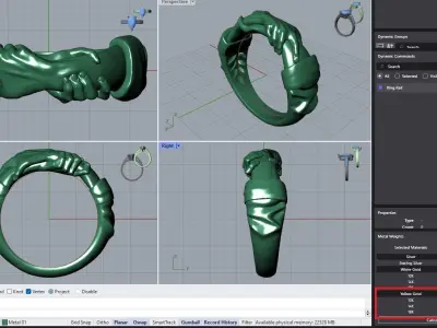Helping hand ring 3D print model