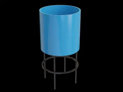 Plant Vase 02 Low-poly 3D model