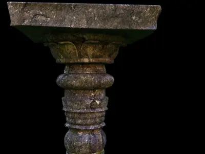 temple old pillar 3D model