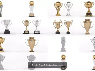 Trophy Cup Collection 3D Model Pack