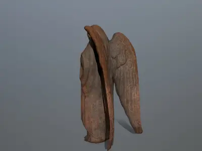 Angel Statue 01 Low-poly 3D model