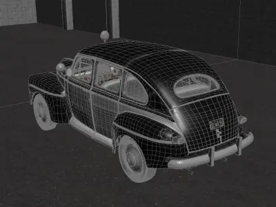 Police Classic Car 3D model
