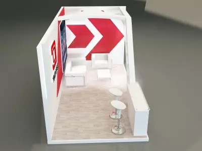 Booth Exhibition Stand a324b 3D model