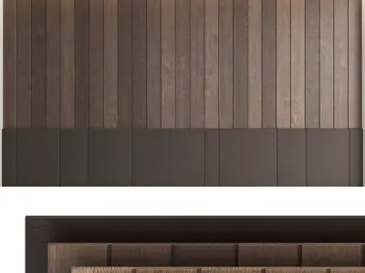 Decorative wall panel set 12 3D model