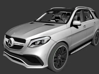 Mercedes-Benz GLE63S AMG 2017 Low-poly 3D model