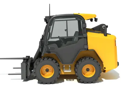 Skid Steer Loader Bale Fork 3D model