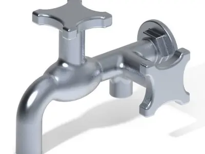 Ultra Modern Two Way Tap 3D print model