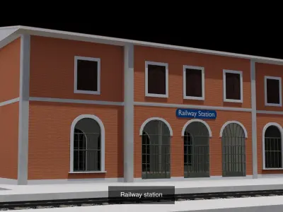 Diesel locomotive 3D models 3D Model Collection