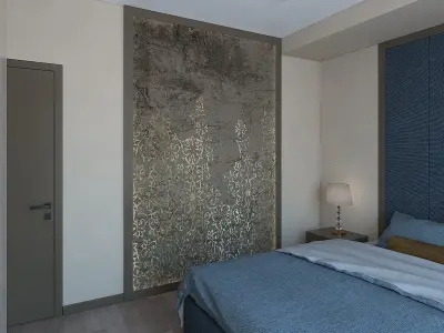 Cozy unique bedroom 3D model
