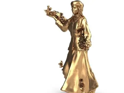 Kirgizia Statue 3D model