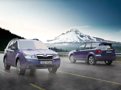 Purple Jeep 3D model