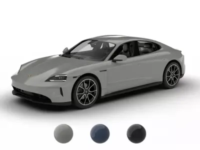 Porsche Taycan 4 2025 3d model 3D model