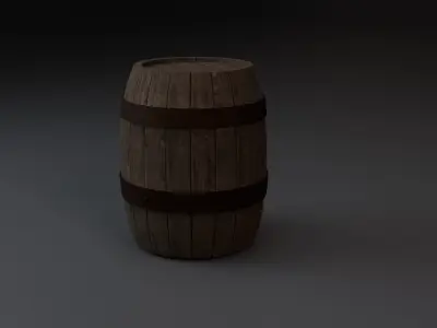 3d Barrel - Low Poly Low-poly 3D model
