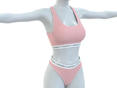 CK Sport Bra and Underwear Clothing Low-poly 3D model