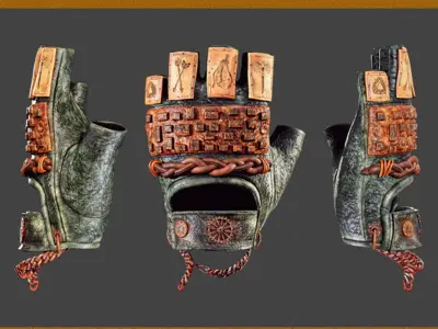 Mad Max Glove Low-poly 3D model
