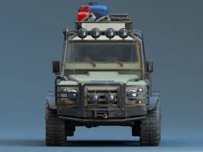 Land Rover Defender 110 Low Poly 3D model Low-poly 3D model