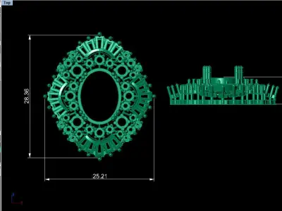 Luxury earrings brackets spirals 3D print model