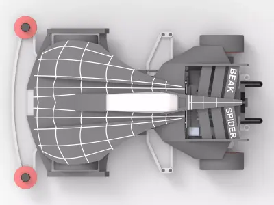 BEAK SPIDER 4WD CAR 3D model