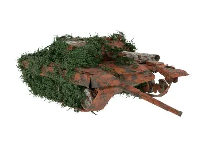 Damaged Rusted Tank 3D model