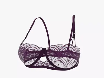 Demi-Cup Bra SS85 Low-poly 3D model