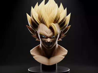 Gokhu Head Statue 3D Model STL for Printing 3D print model