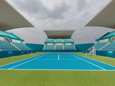  High Quality 3D Tennis Racket and Ball Model Game-Ready Low-poly 3D model