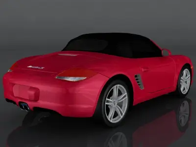 Porsche Boxster 2008 Low-poly 3D model