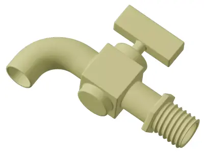 Plastic Exquisite Taper Faucet Toy 3D model