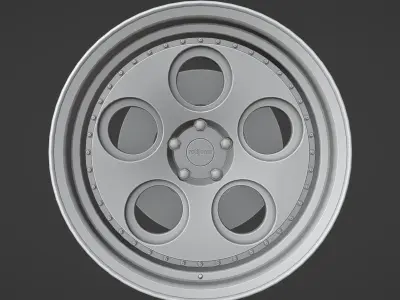DIA - 3 Piece Wheels - Game Ready Low-poly 3D model