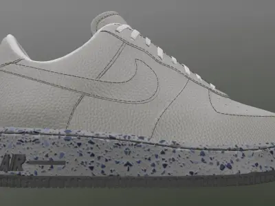 NIKE AIR FORCE 1 AIR MAG STYLE SHOES PBR Low-poly 3D model