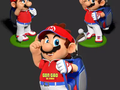 Mario Golf Fanart 3D print model