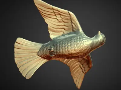 hanging dove planter decoration  3D print model