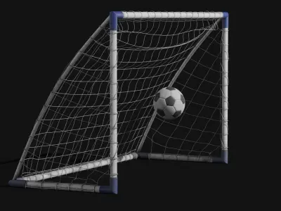 Soccer goall - Soccer ball 3D model