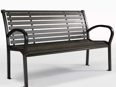 Park Bench Free low-poly 3D model