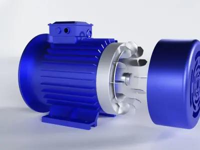 Squirrel Cage Induction motor 3d model  3D model