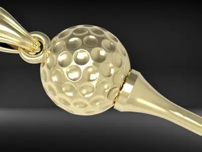 Golf Tee Pendant 3D print model