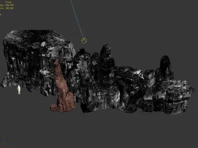 Stone Fallen Land - Octopus Cliff 03 3D model