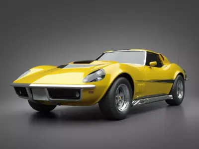 1969 Baldwin-Motion Corvette Phase III GT 3D model